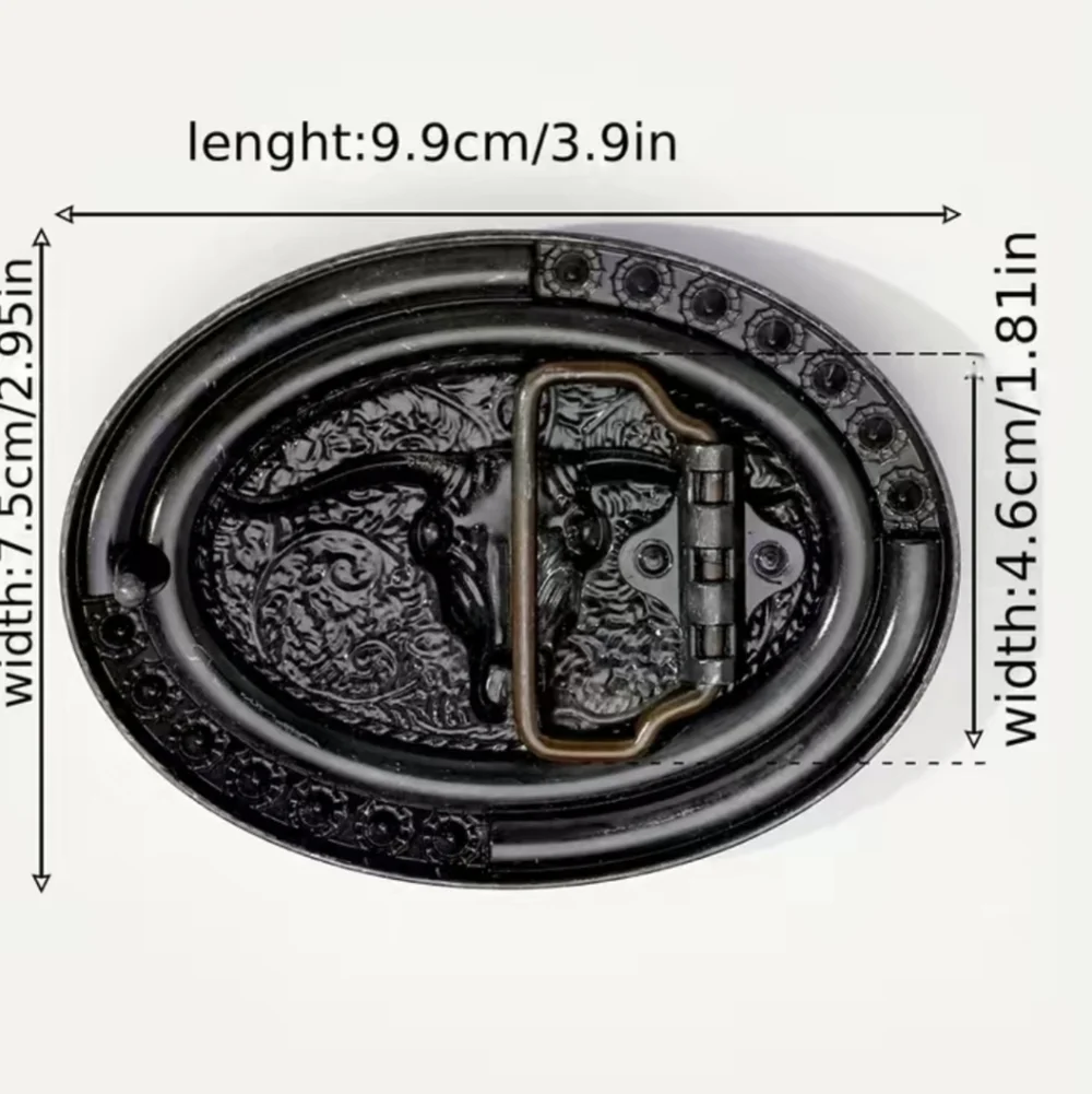 New men's cowboy bull western belt buckle